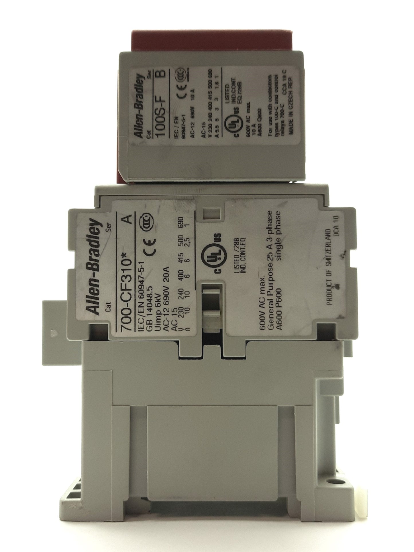 Used Allen Bradley 700S-CF440DC Safety Relay/Contactor 4x NO & NC 600V 25A 120V Coil