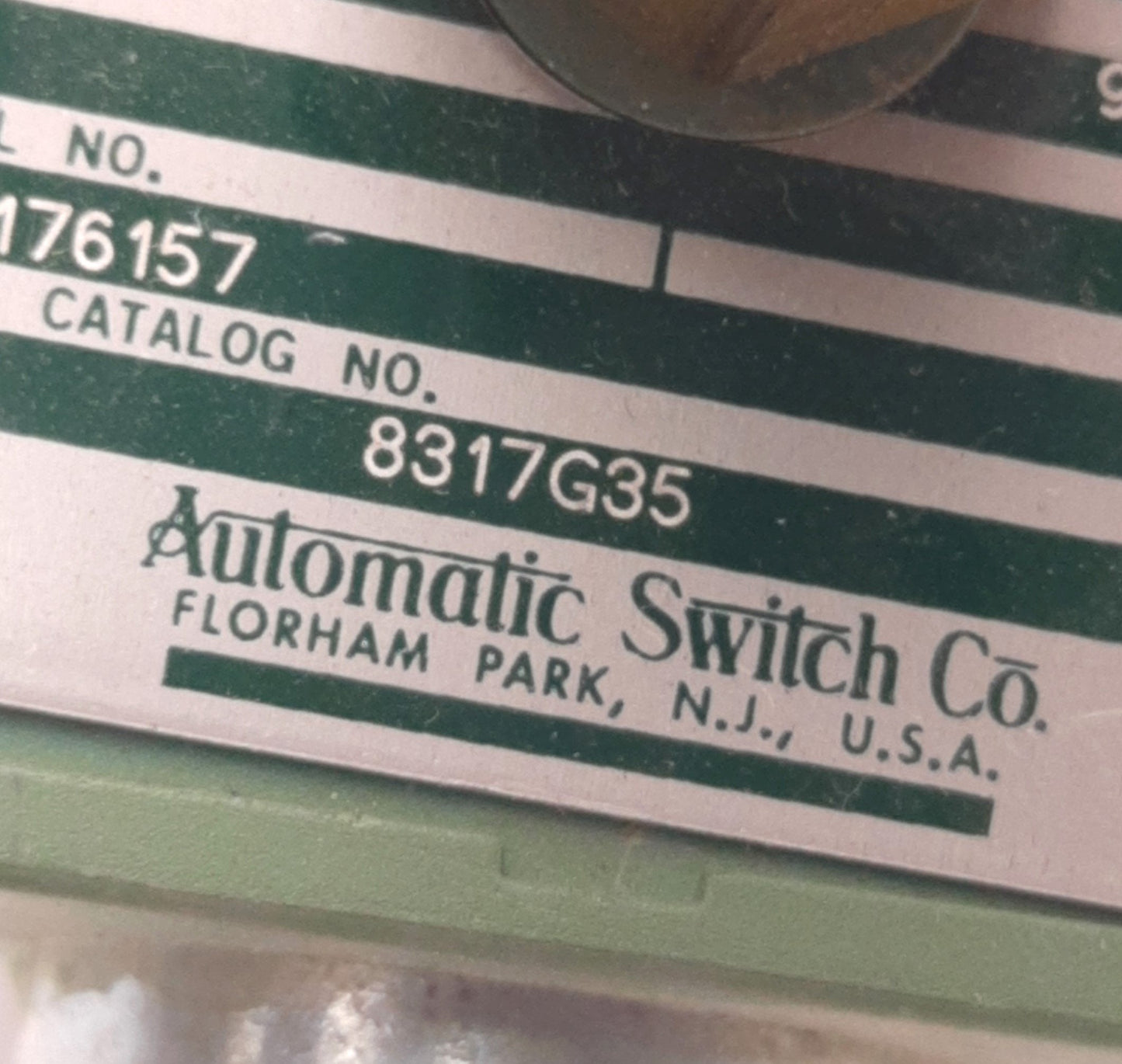 Used ASCO 8317G35 Red Hat Solenoid Valve 3 Way/2 Pos 120v AC 1/4" NPT, 5-75 Psi Air