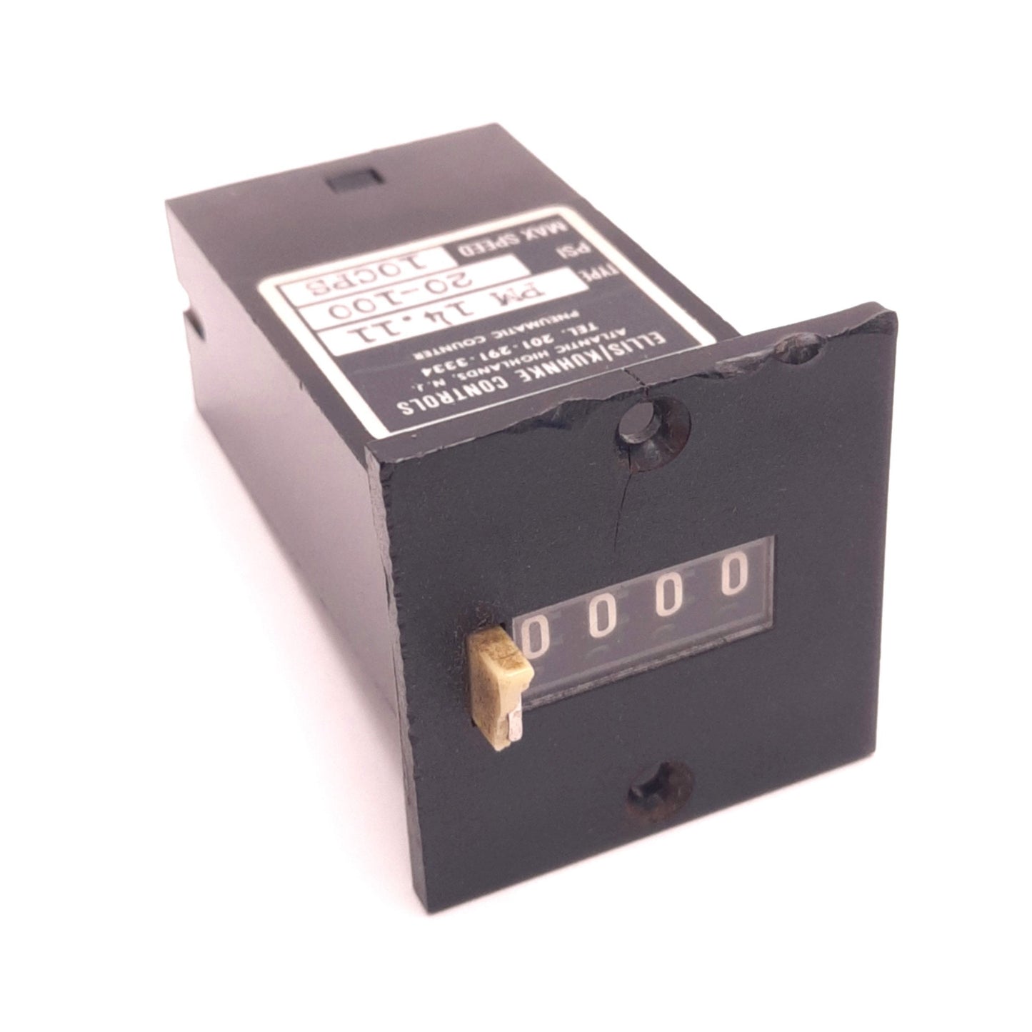 Used Ellis/Kuhnke Controls PM14.11 Pneumatic Counter, Range: 20-100psi, Speed: 10cps
