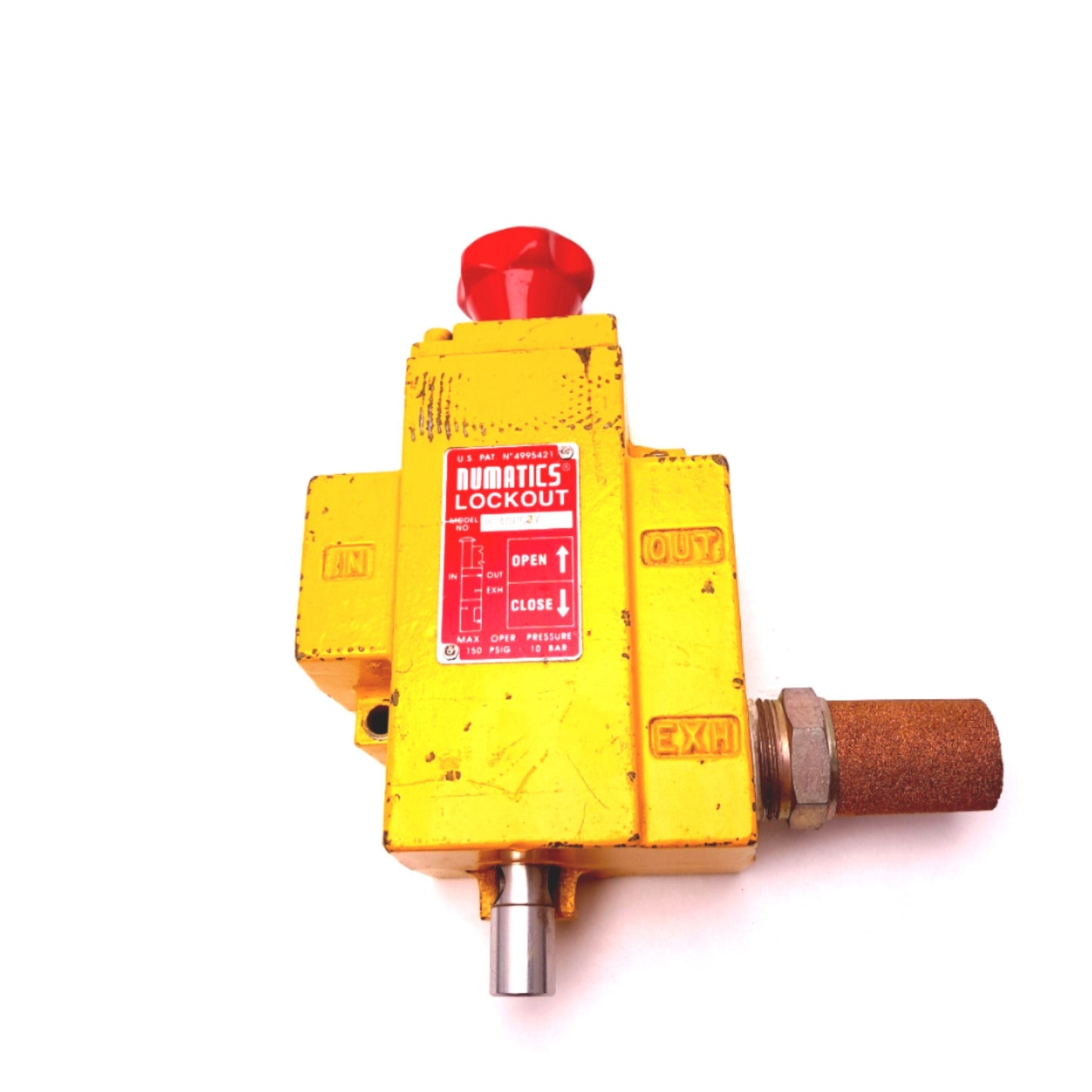 Used Numatics VL40N08Y Manual Lockout Tag Out Valve 150PSI 10 Bar 1" NPT