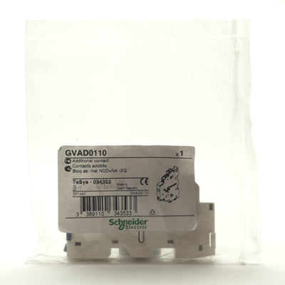 New Schneider Electric GVAD0110 Auxiliary Contact Block 2-Pole NO/NC Screw Terminals