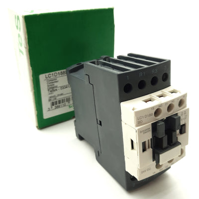 New Schneider Electric LC1D188BD Non-Reversing Contactor 4-Pole 440V 32A 24VDC Coil