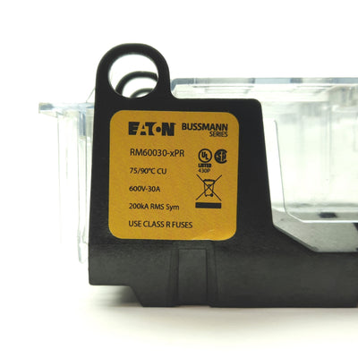 New EATON RM60030-3PR BUSSMAN Fuse Holder, 3-Pole, 3x Class R, 600V 30A