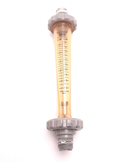 Used Blue-White F-45500LHN-12 Flow Meter 3 Inch Scale 0.5 To 5 GPM/ 2 To 20 LPM