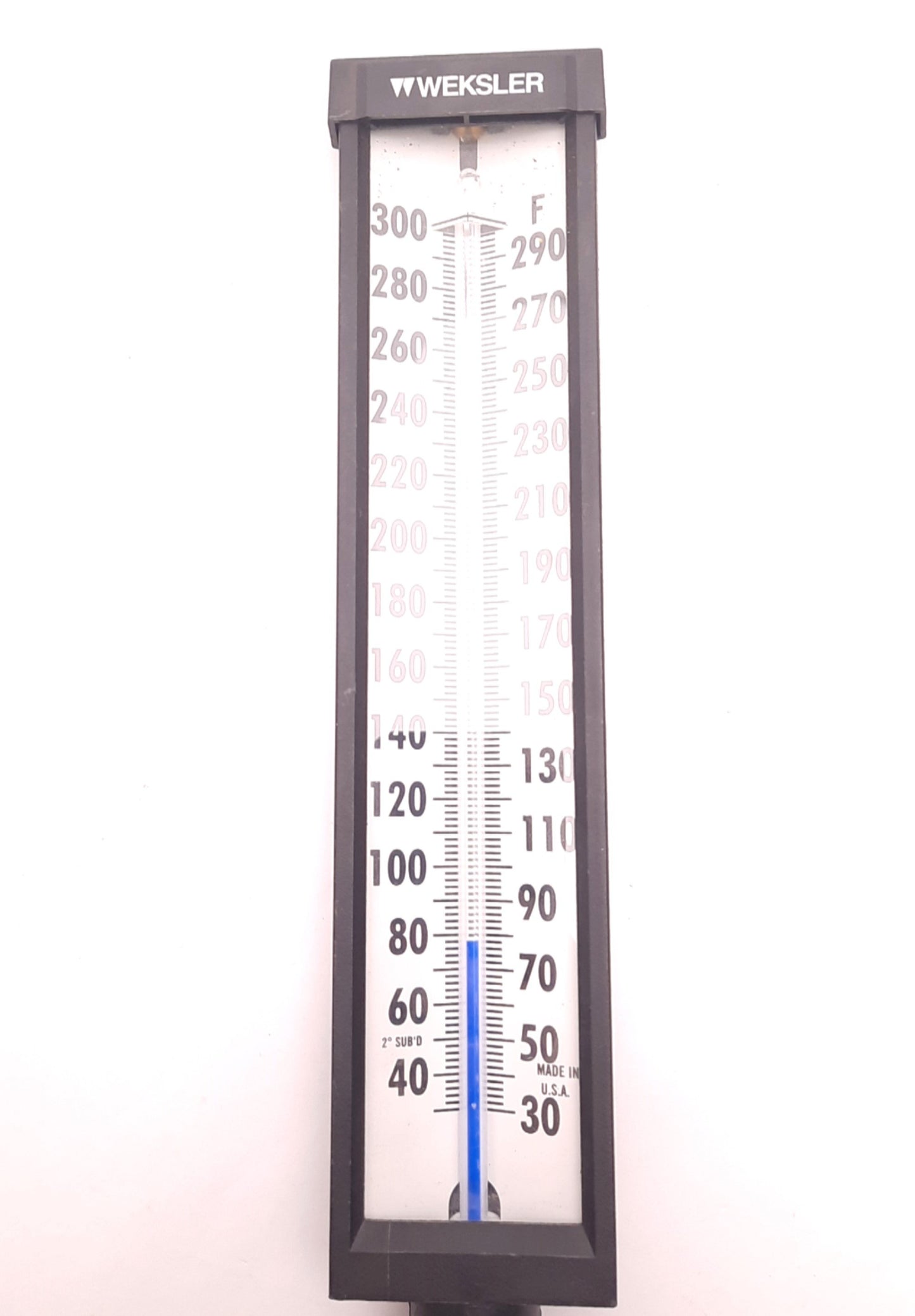 Used Weksler A935AF6 Adjustable Angle Thermometer 9 Inch Scale 30F to 300F No Mercury