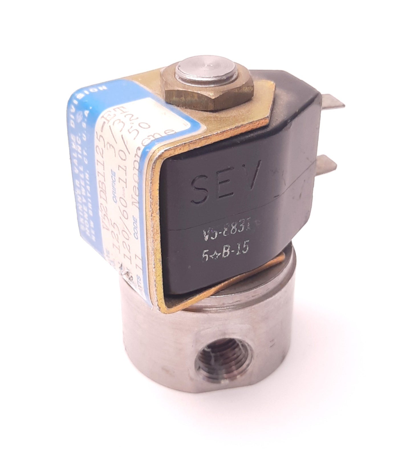 Used Honeywell V52DB1125-ET Skinner Valve 125 Psi 110-120v 50-60Hz 11W Coil 1/4" NPT