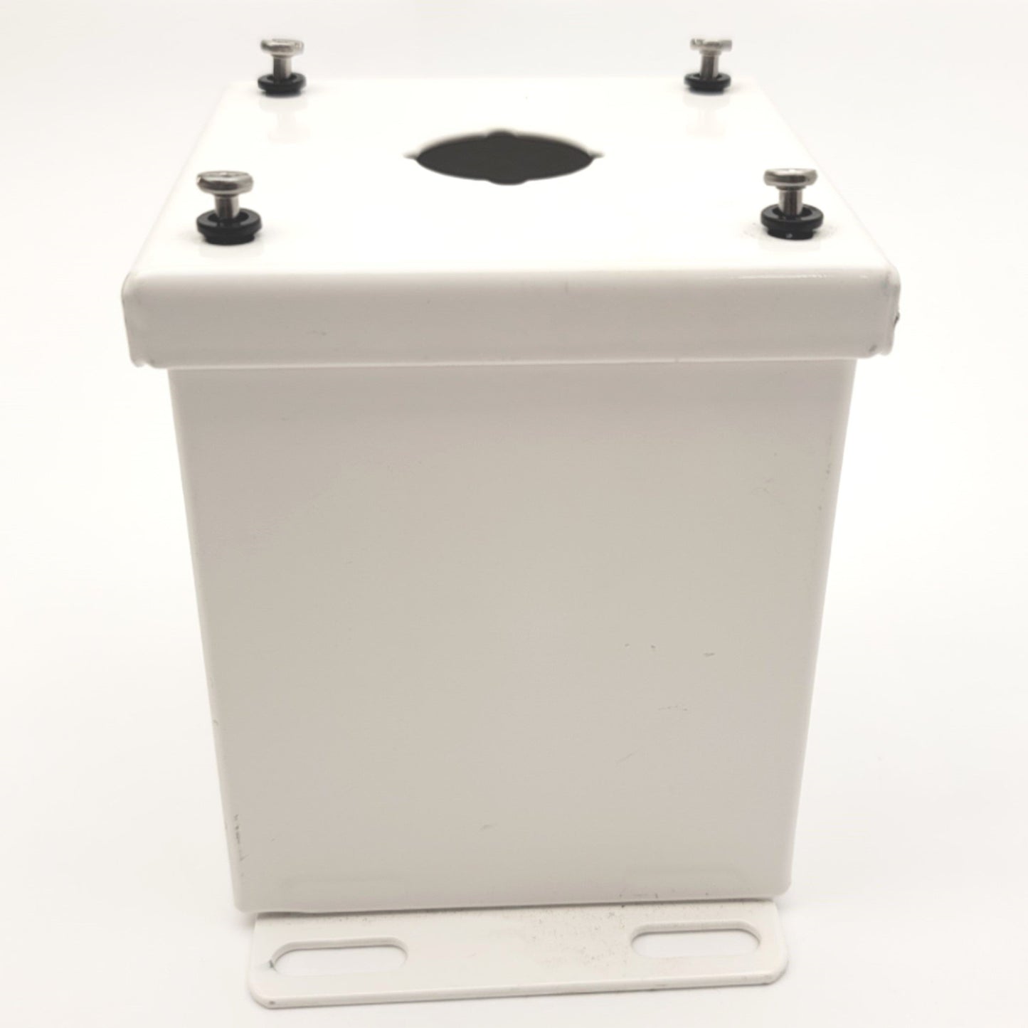 Used Saginaw Controls SCE-1PBX Pushbutton Enclosure, 4" x 4" x 4.75", 30.5mm Hole