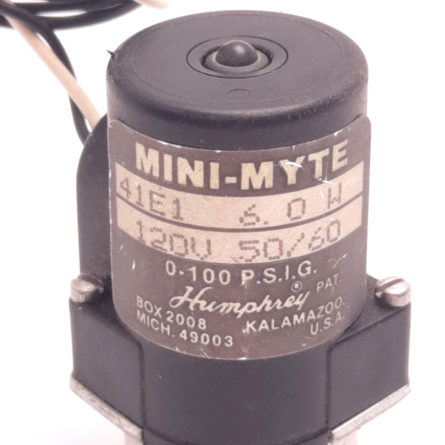 Used Humphrey 41E1 Electric Valve 0-100 Psig, 120V 50/60Hz, 7.0W, 1/8" NPT