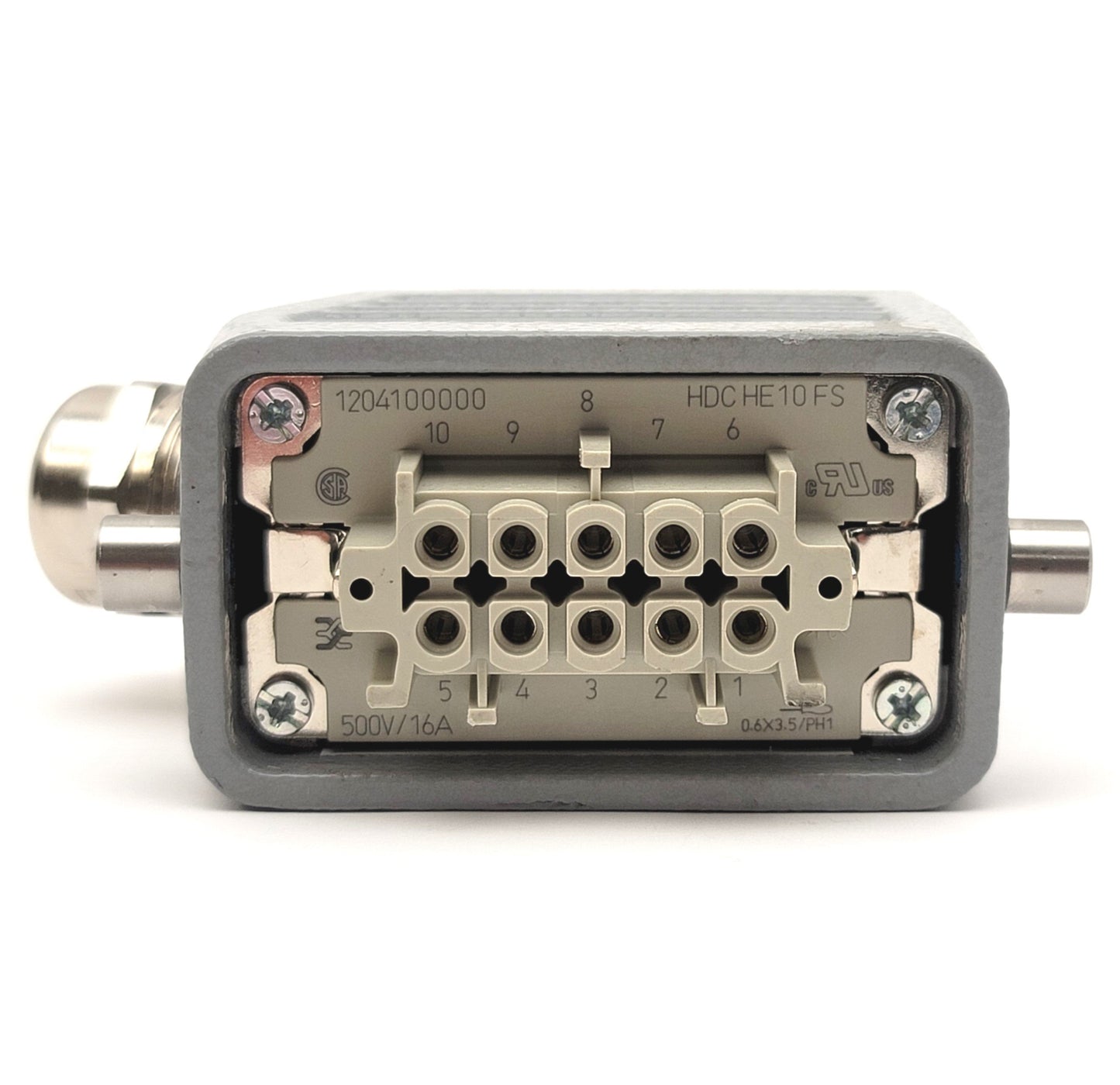New – Open box Weidmuller 1655210000 HDC RockStar Connector With 1204100000 Insert, 10-Pole