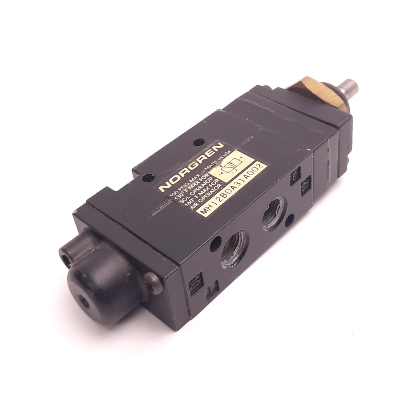 Used Norgren MH12BDA31A002 Pneumatic Valve 3/2 Normally Open 150 Psig 130F Max