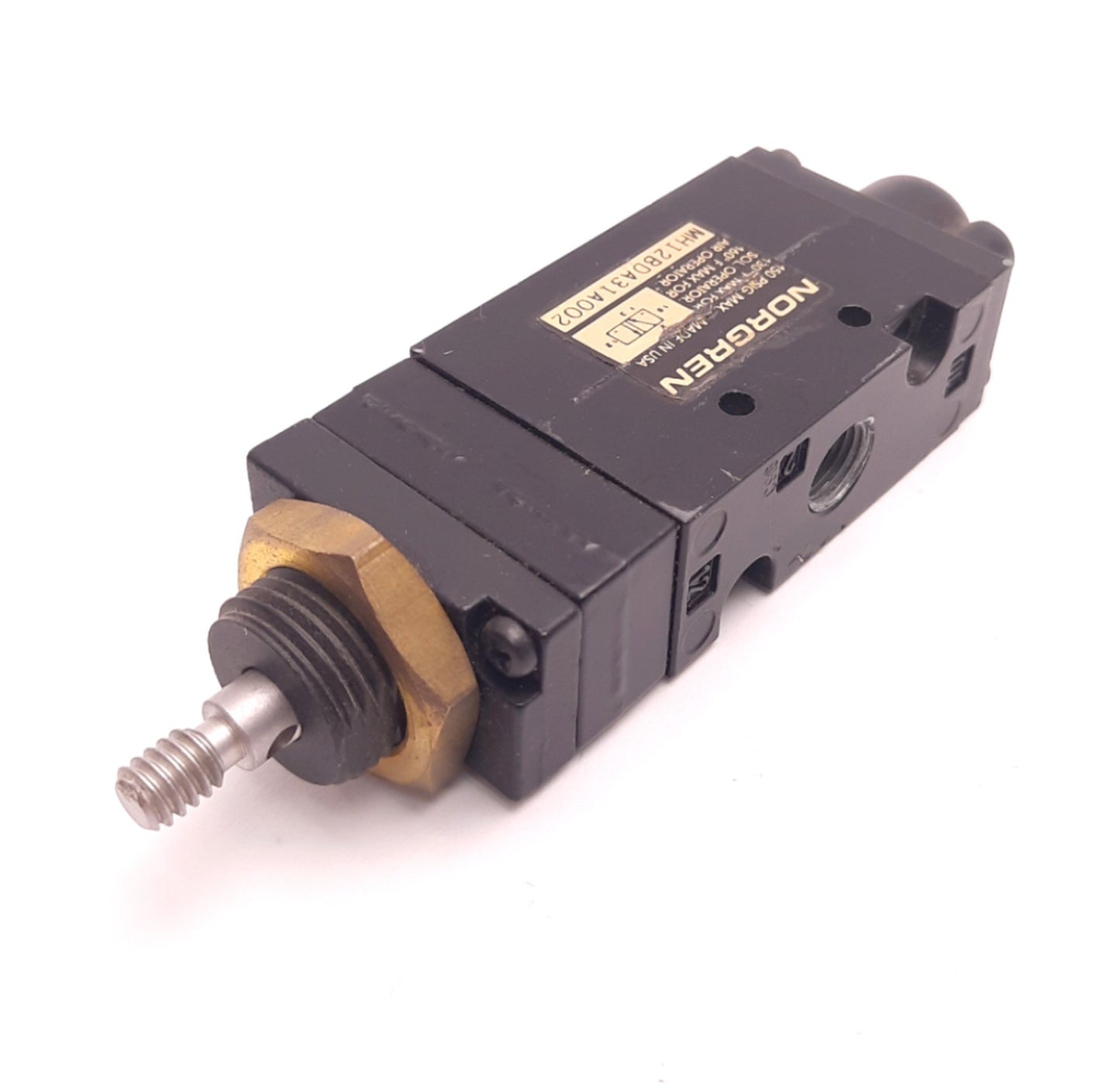 Used Norgren MH12BDA31A002 Pneumatic Valve 3/2 Normally Open 150 Psig 130F Max