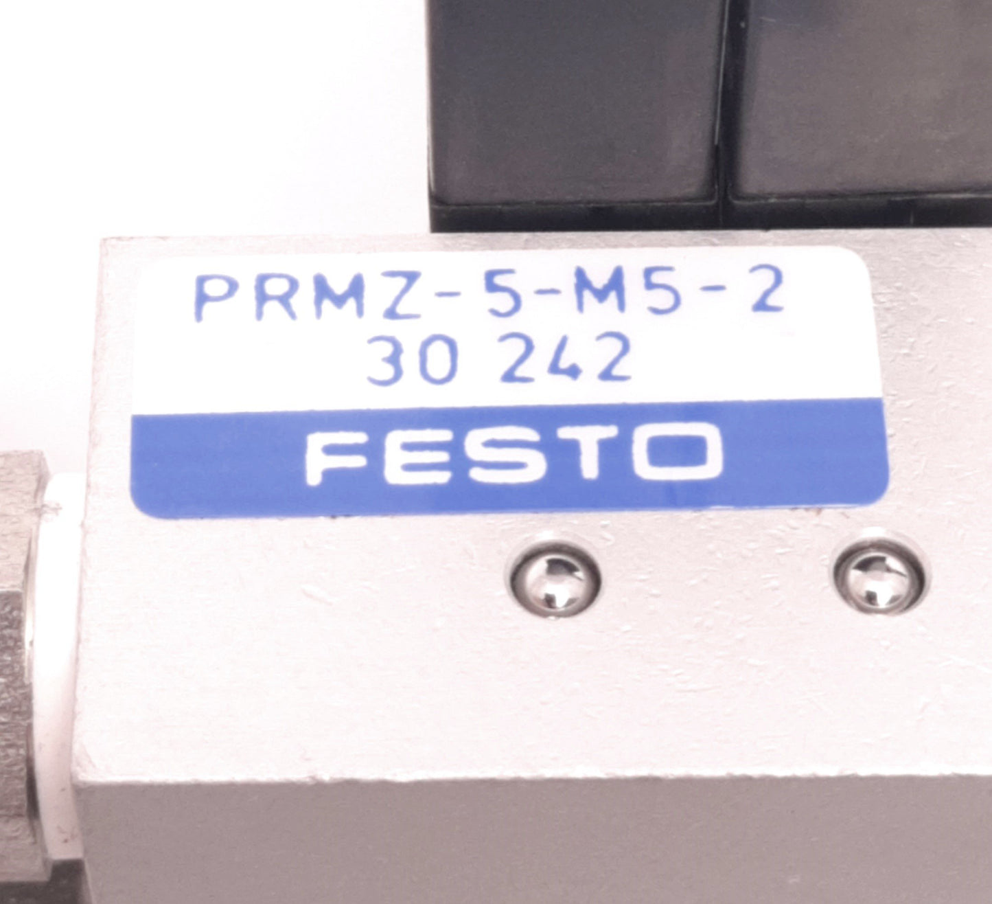 Used Festo PRMZ-5-M5-2-30 242 Manifold with Two MZ-5/2-1.5-L-LED Solenoid Valves