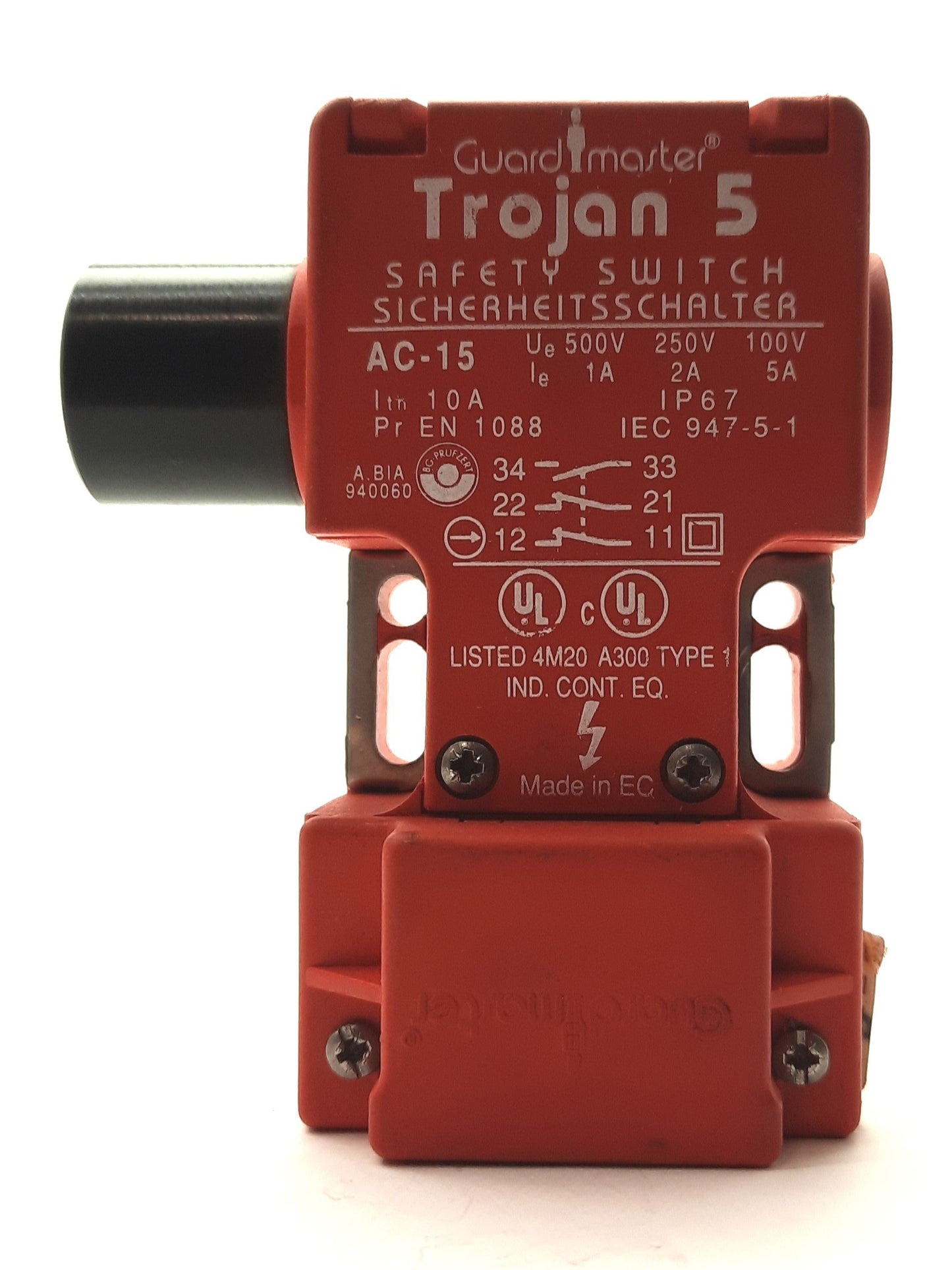 Used Allen Bradley 440K-T11090 GuardMaster Trojan 5 Safety Switch 2x NC 1x NO 250V 2A