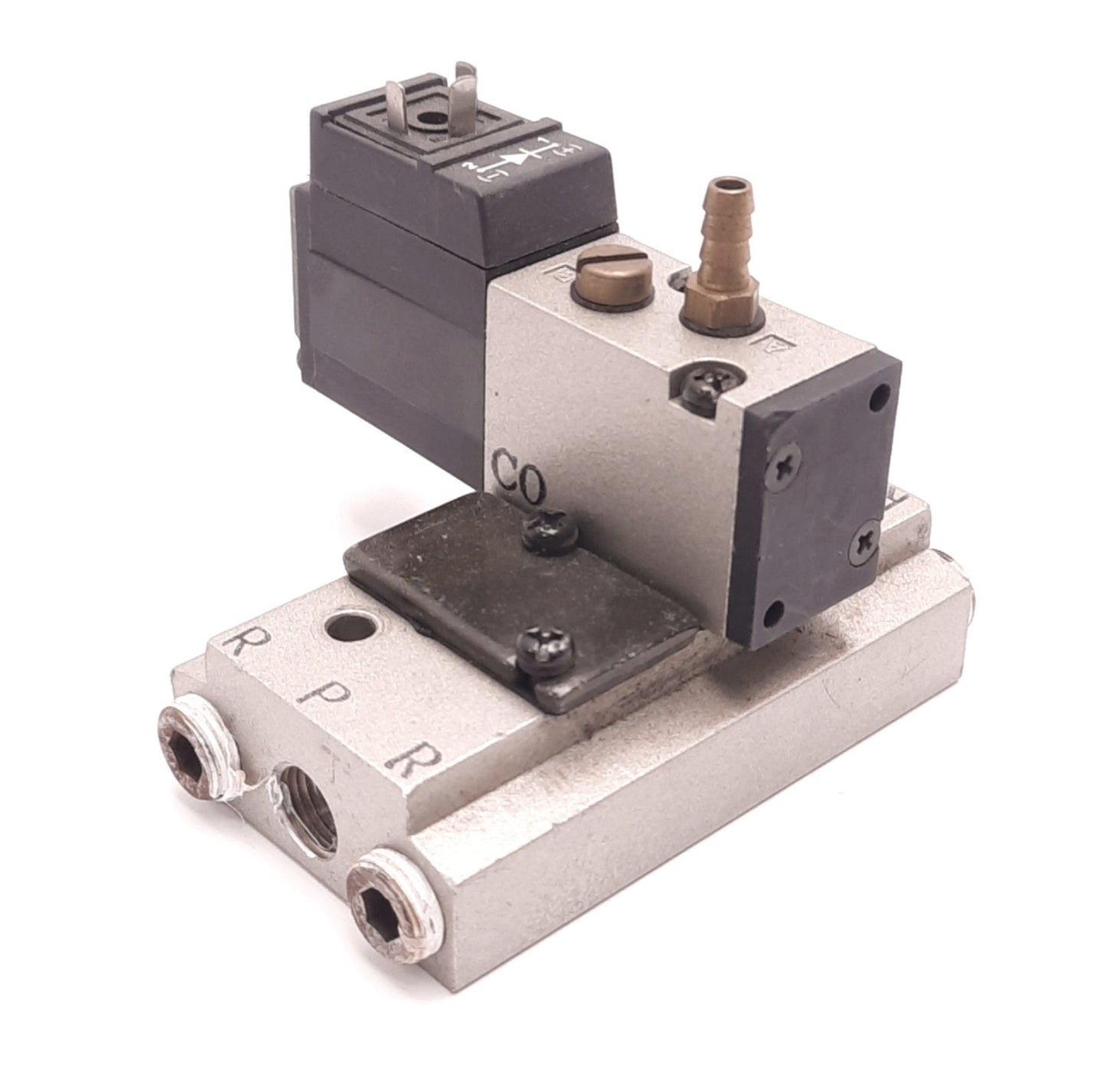 Used SMC NVK3120 Solenoid Valve 2-Position 5-Way, 24VDC, Pressure: 0.7MPa w Manifold