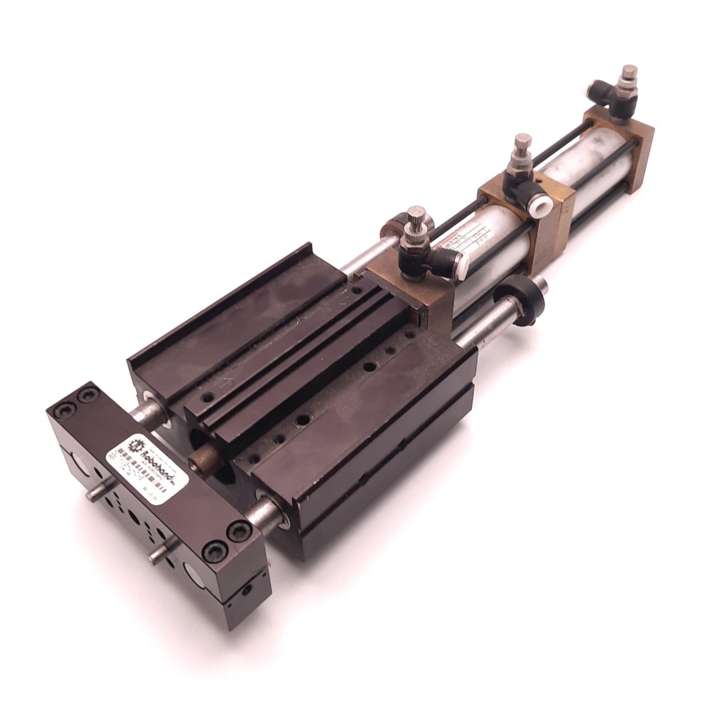 Used Robohand DLT-12-U-C-2 Linear Slide w/ Norgren S-7818 Pneumatic Actuator