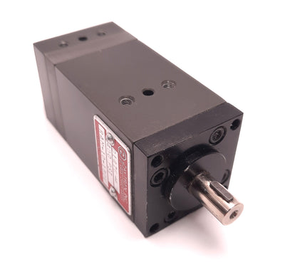 Used Zaytran RAM-10-180V Rotary Actuator, 0.375" Shaft, 180ø Rotation, 10-32 Ports