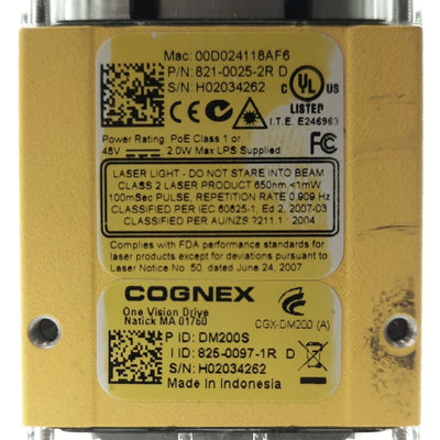 Used Cognex DM200S Dataman 200 Barcode Scanner/Reader, Liquid Lens, 1DMax, IDQuick