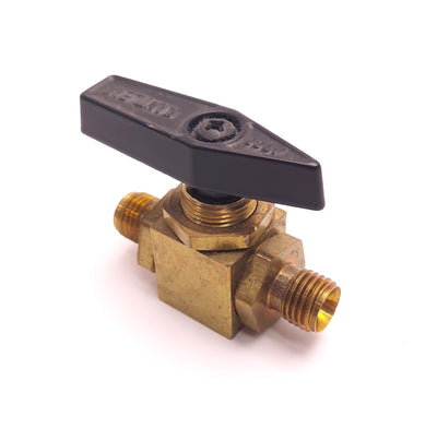 Used ABCO 366BV-4 Two-Way In-Line Brass Ball Valve, 1/4" NPT, 1500 Psi Max