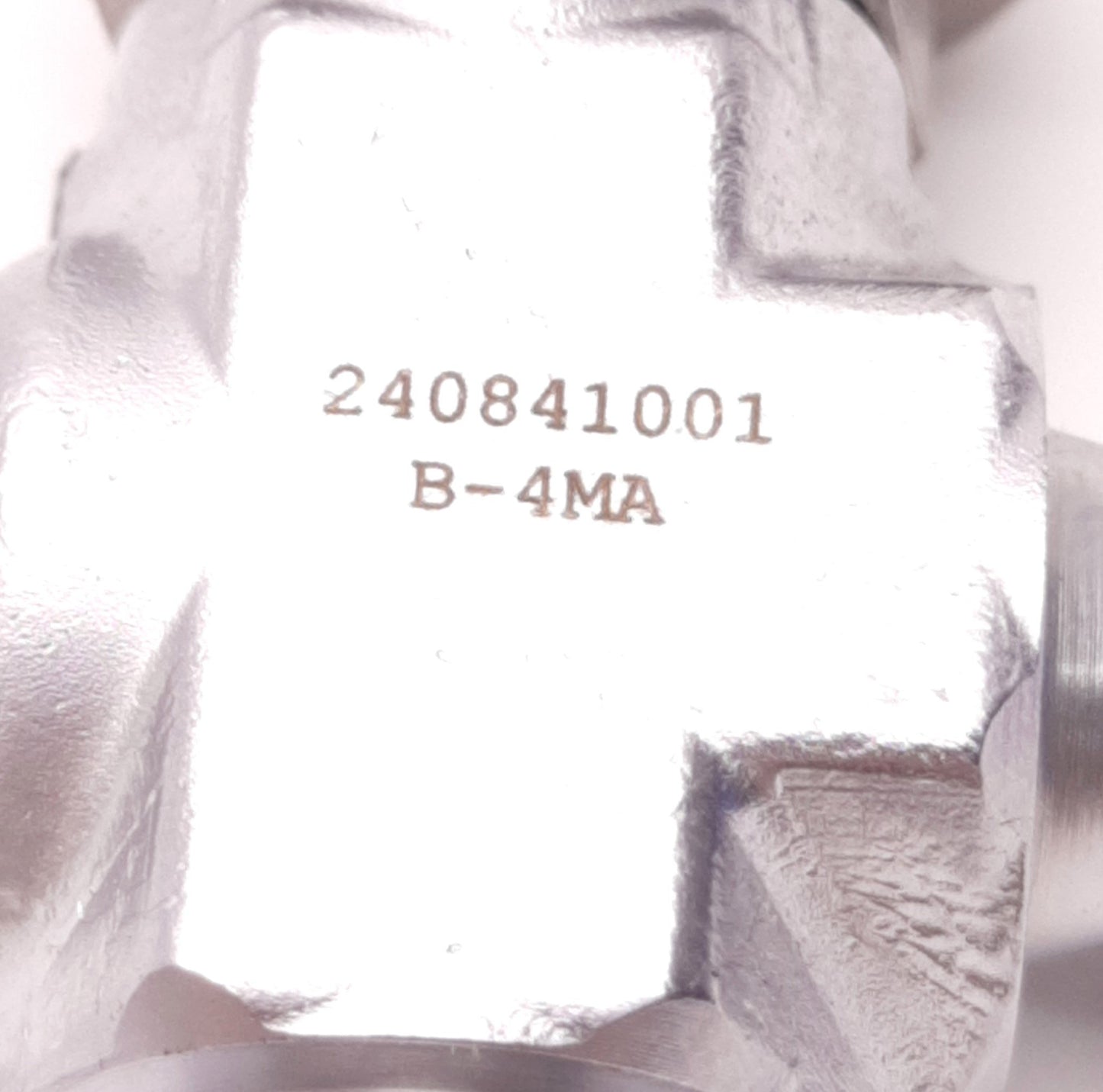 Used Swagelok B-4MA Ninety Degree Metering Valve 1/4" NPT Male, Hand Operated