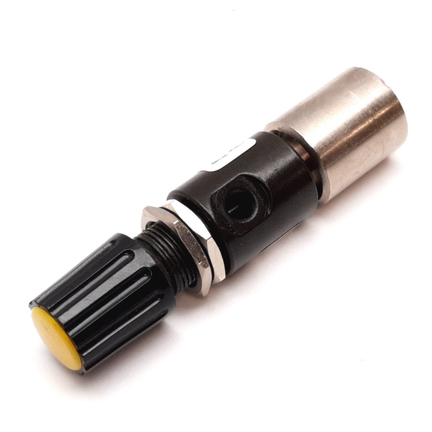 Used Pneumadyne PNV0-6 Pneumatic Needle Valve, In: 1/4 Push-In, Out: 10-32, 125psi