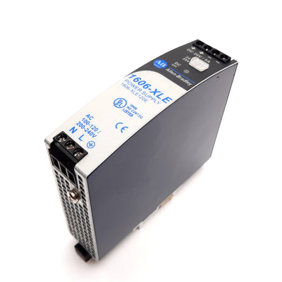 Used Allen Bradley 1606-XLE120E Power Supply, In: 100-120/200-240VAC, Out: 24-28VDC