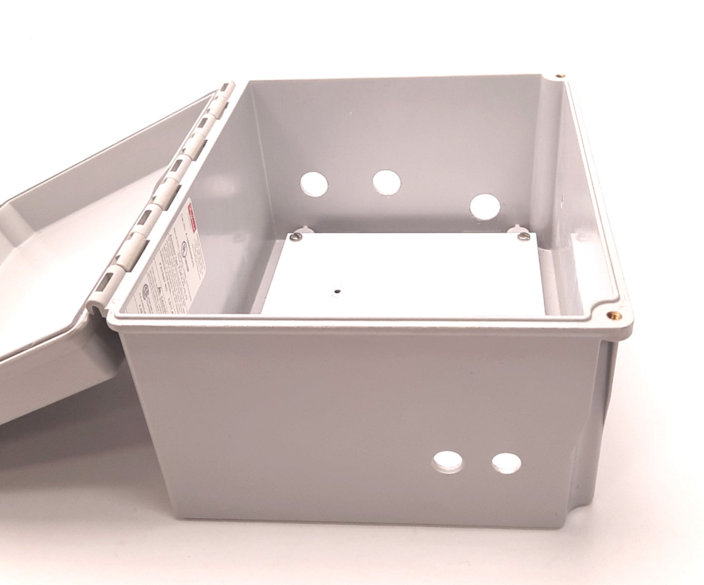 Used Hoffman A-1086CHSCFG Fiberglass Enclosure Cabinet Box 10" x 8" x 6"