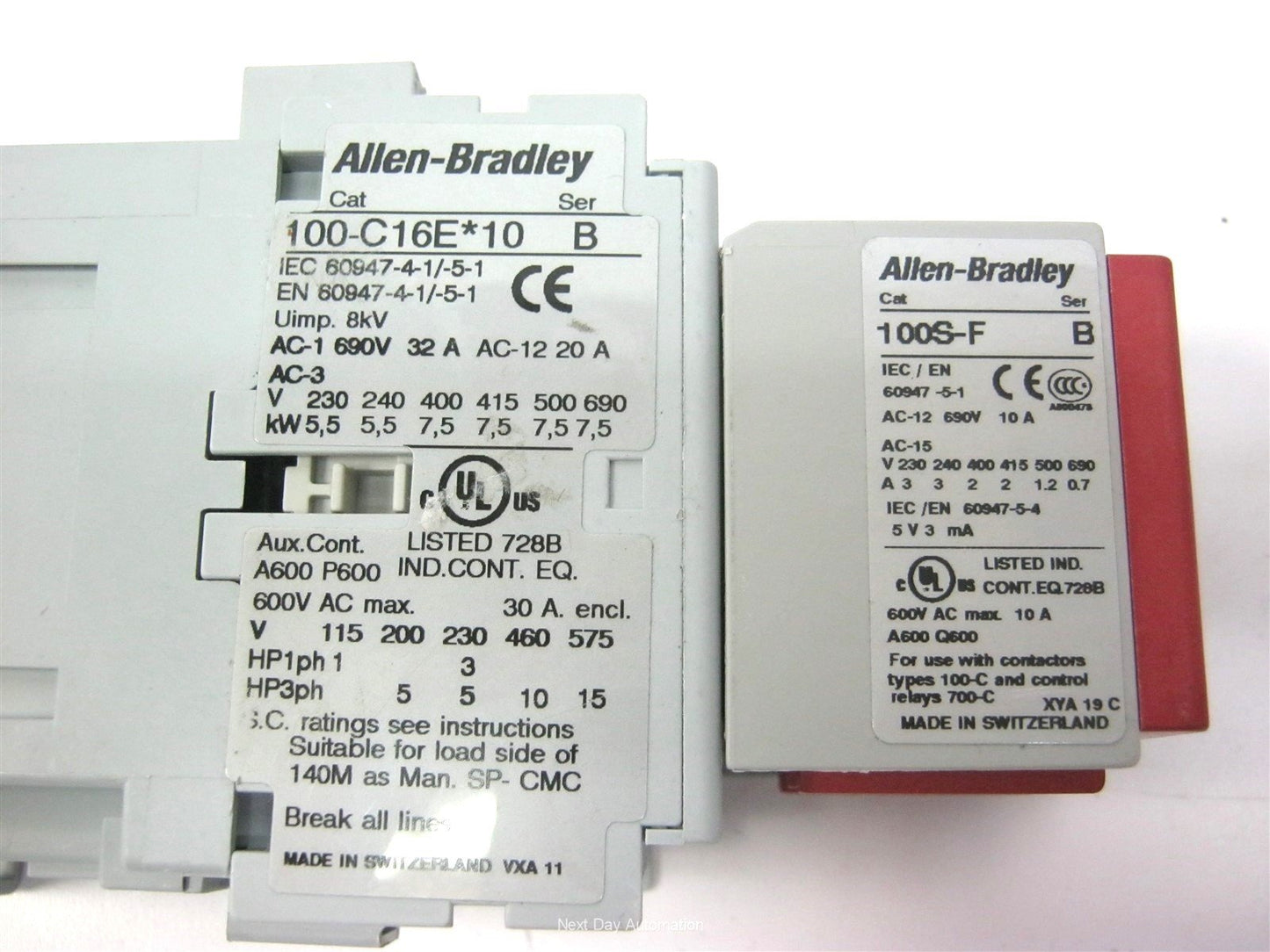 Used Allen Bradley 100S-C16EJ14BC Guardmaster Contactor 32A 690V