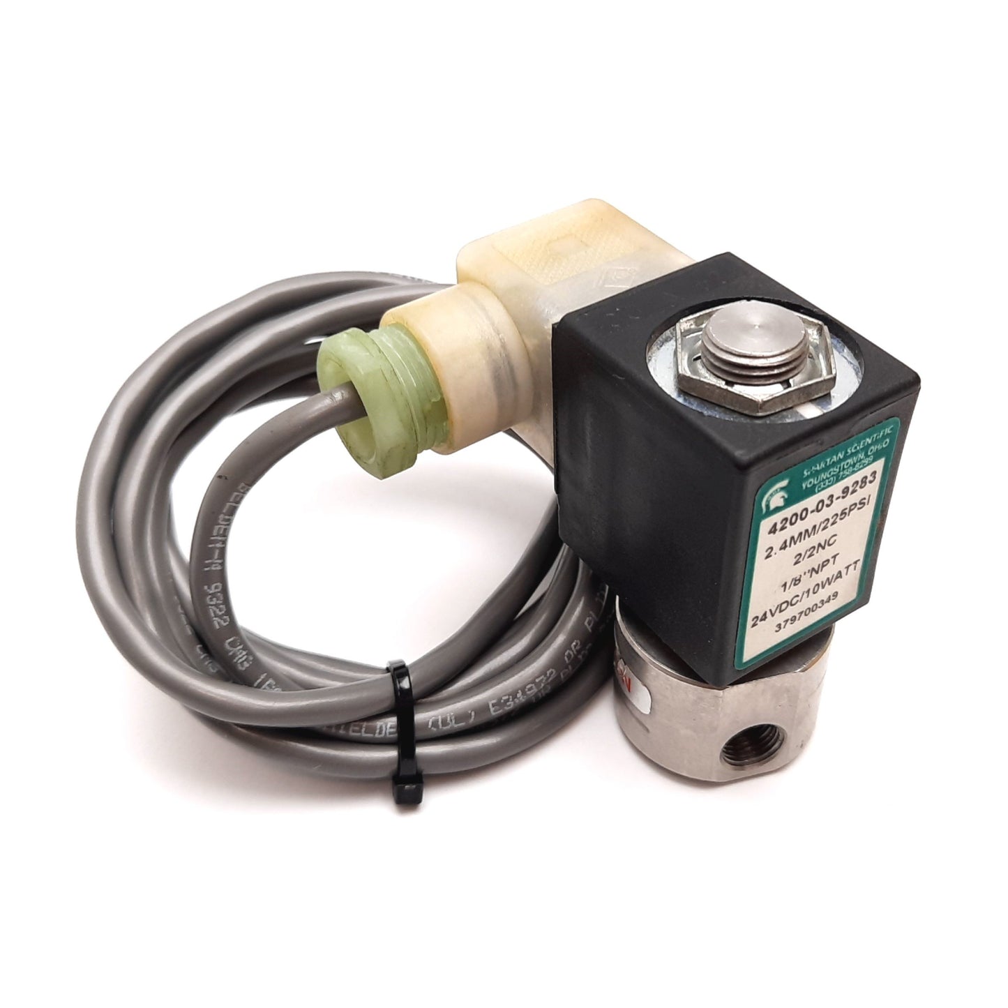 Used Spartan Scientific 4200-03-9283 Solenoid Valve, 2-Position 2-Port N/C, 24VDC