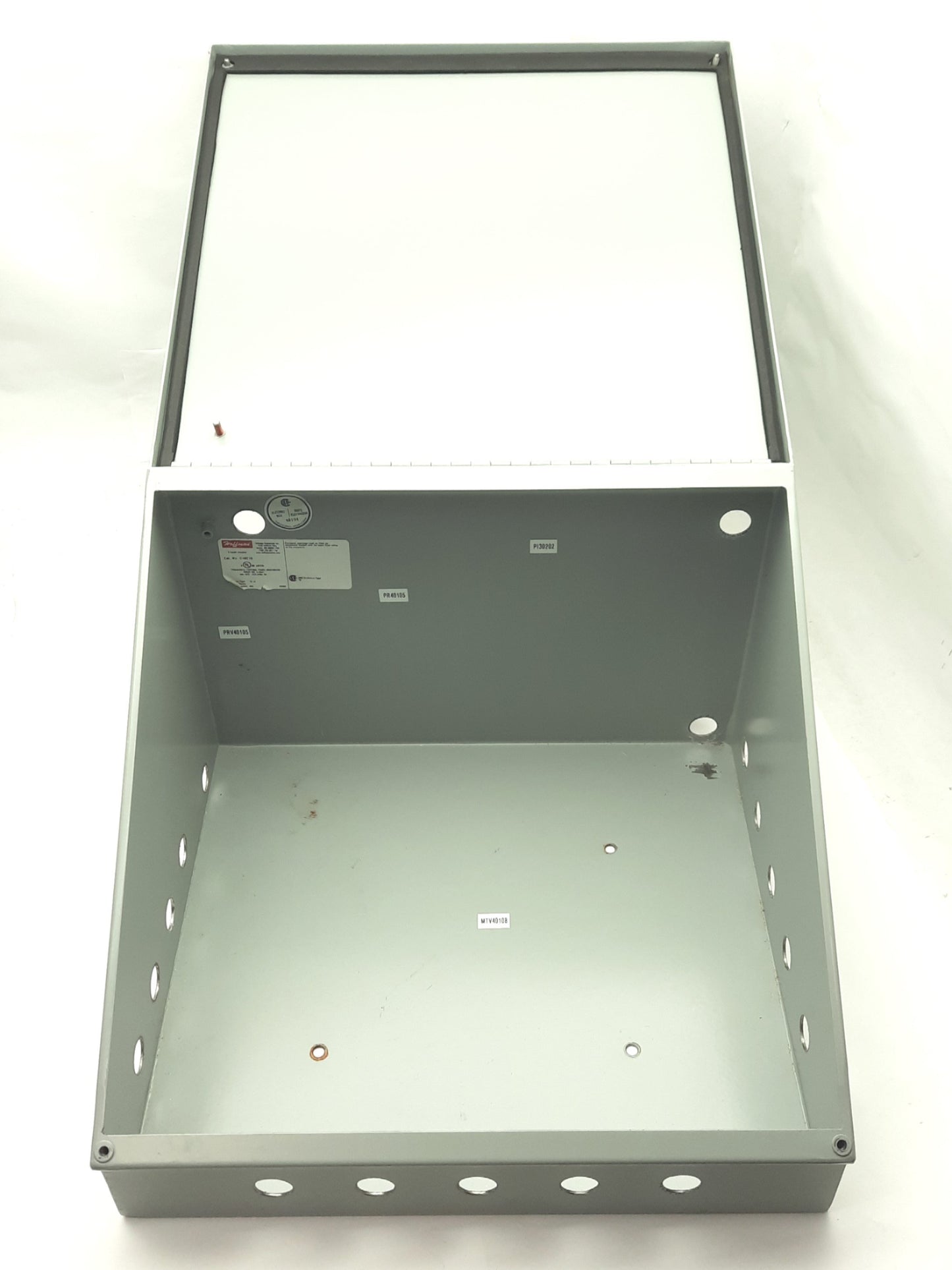 Used Hoffman C16C16 Sloped Top Steel Enclosure 16"H x 16"W x 11.09"D *20mm Holes*