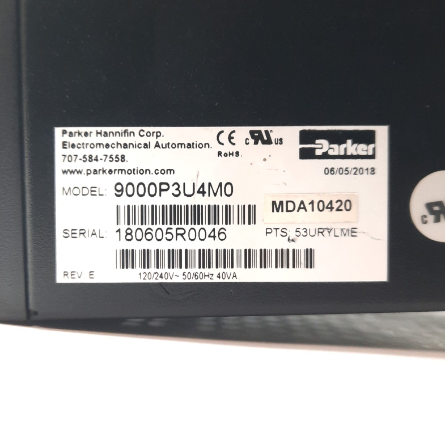 Used Parker 9000P3U4M0 ACR9000 Servo/Stepper Controller 4-Axis 5 Encoder 120/240VAC