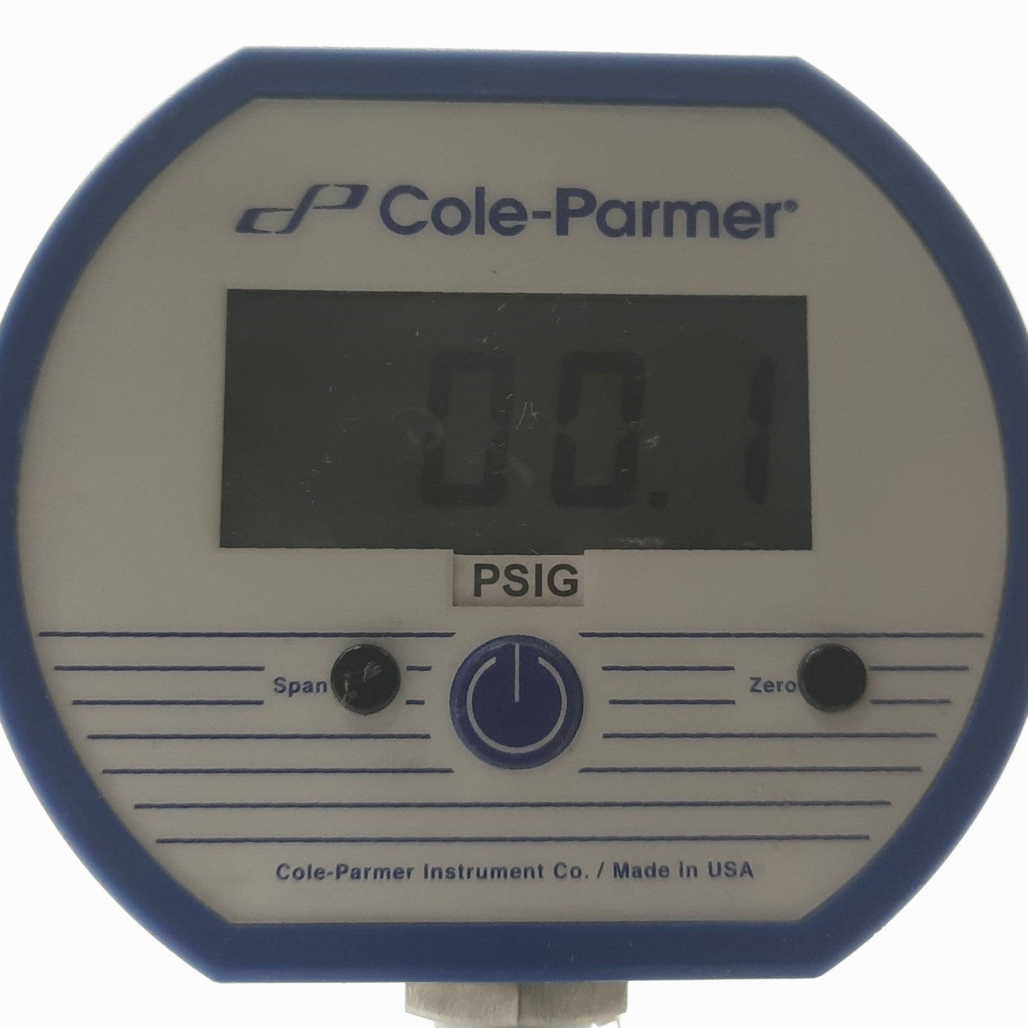 Used Cole Parmer 68935-18 Battery-Powered Digital Gauge 0-100PSI 1/4"NPT Male 2x AA
