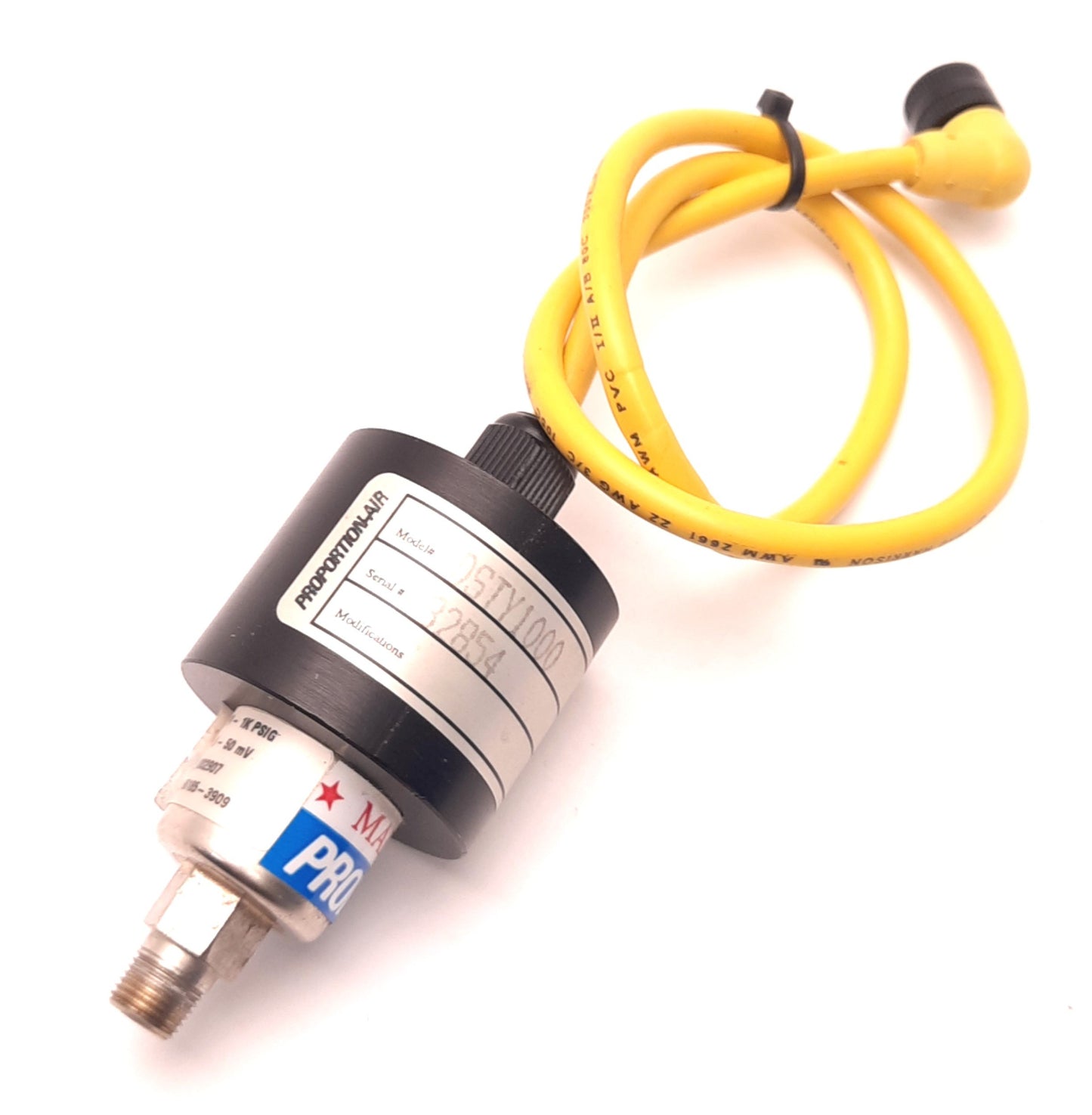 Used Proportion Air DSTY1000 Air Transducer 0 to 50 mA In, 0-10v DC Out, 1000 Psi Max