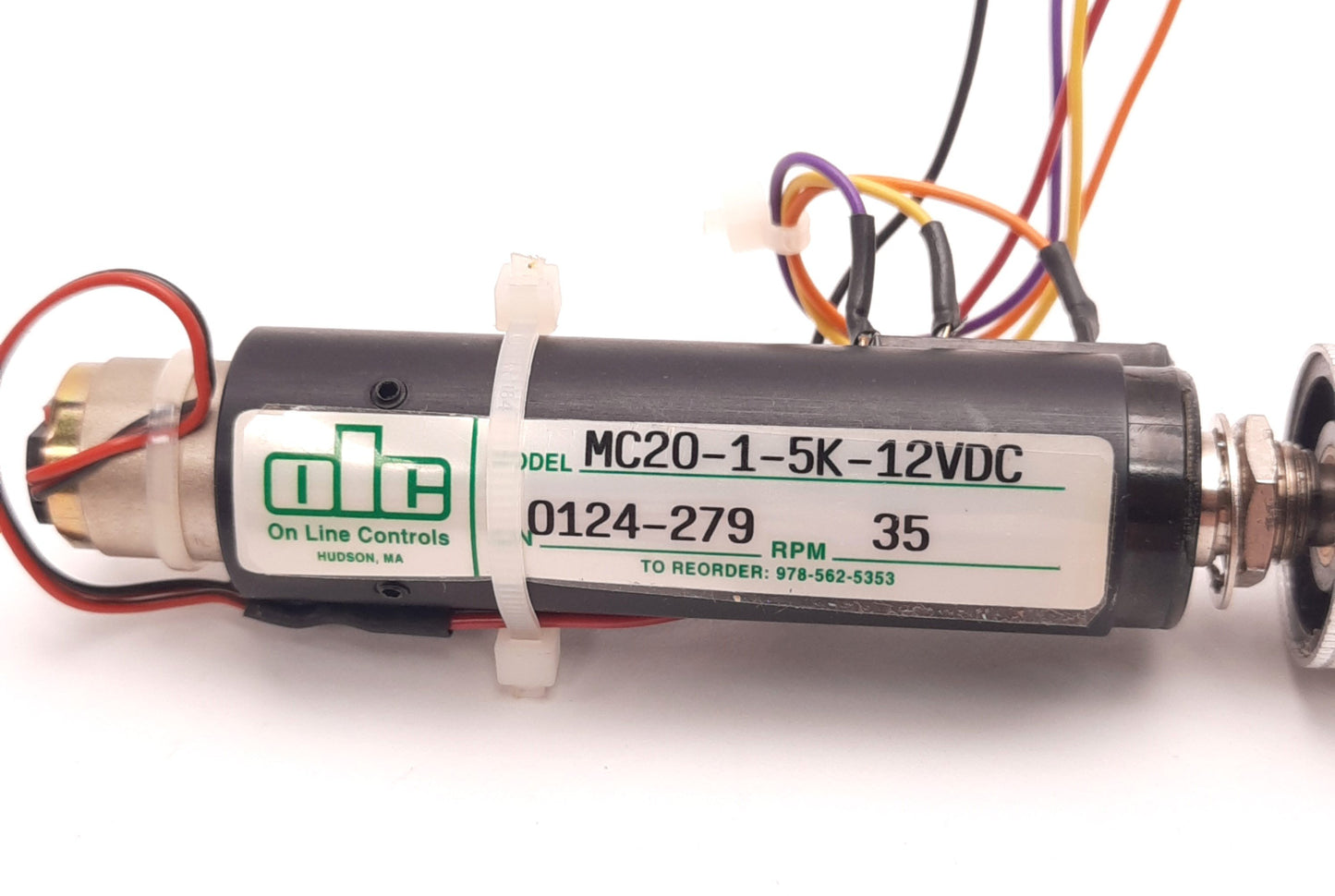 Used On Line Controls MC20-1-5K-12vDC Motorized Potentiometer 2 Watts 100 ohm to 100k