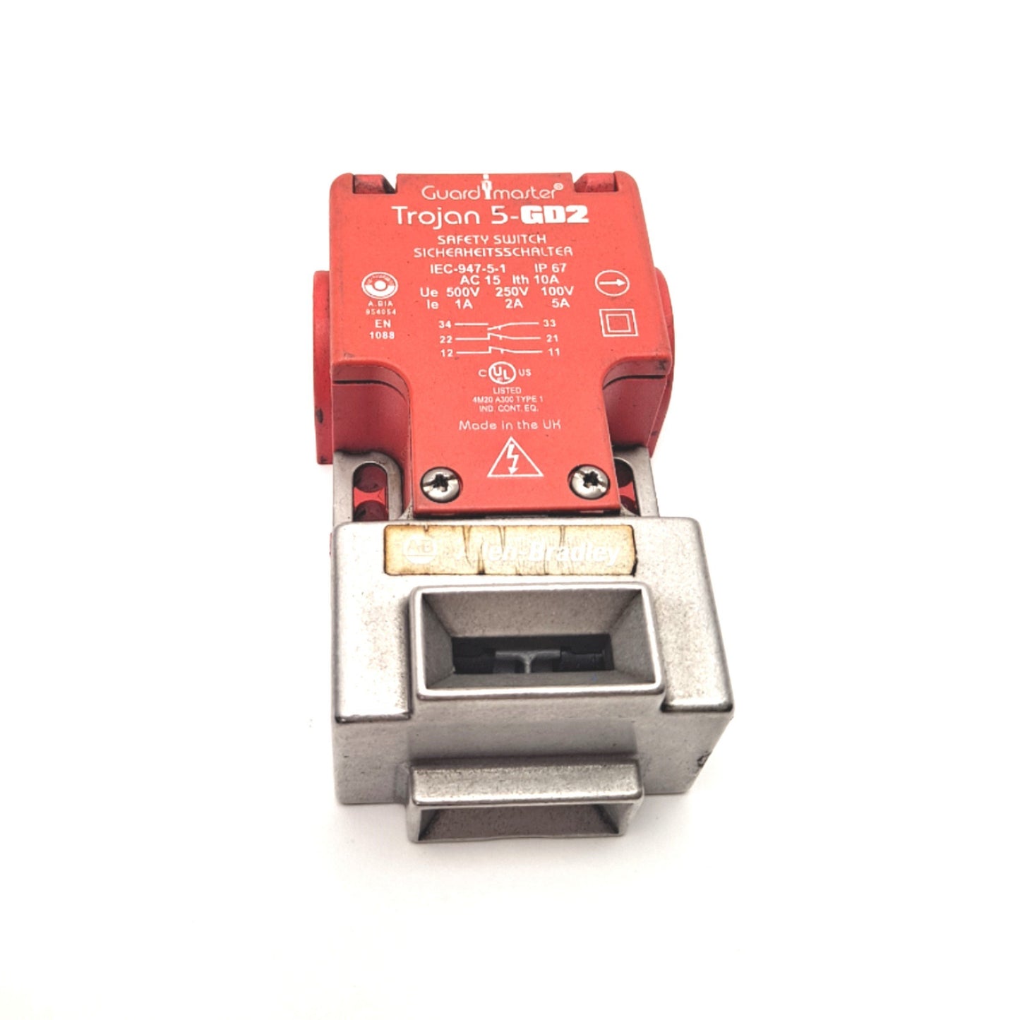 Used Allen Bradley 440K-T11367 Safety Switch Trojan 5-GD2 120V 240V 10A 2 NO 1 NC