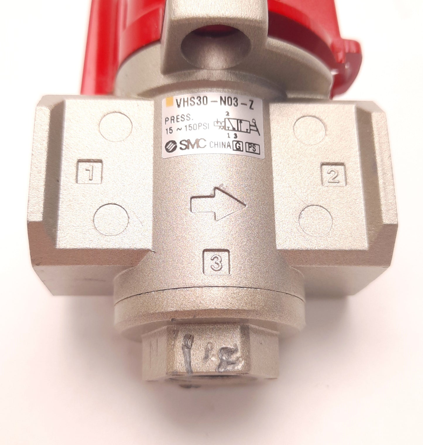 Used SMC VHS-N03-Z Modular Lock-Out Valve 3 Ports 3/8" NPT 15 to 150 Psi Two Position