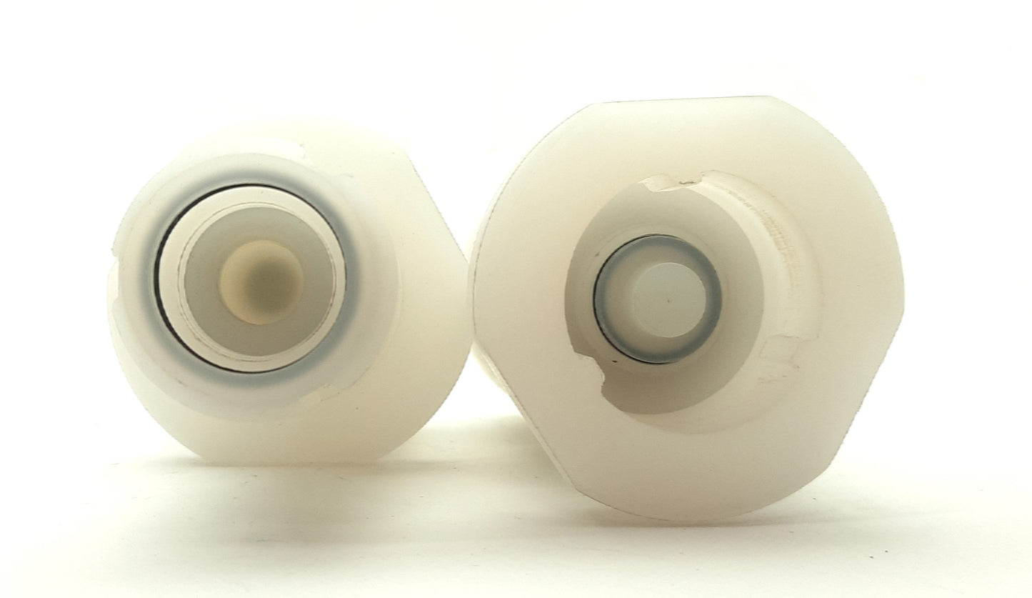 New – Open box Parflare/Flaretek Ultra-High Purity PFA Quick Coupler, 2x 3/4" Hose, PVDF Nuts