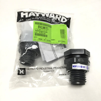 New – Open box Lot of 2 Hayward BFAS1005TES PVC Bulkhead Tank Fittings 1/2" NPT, 150psi