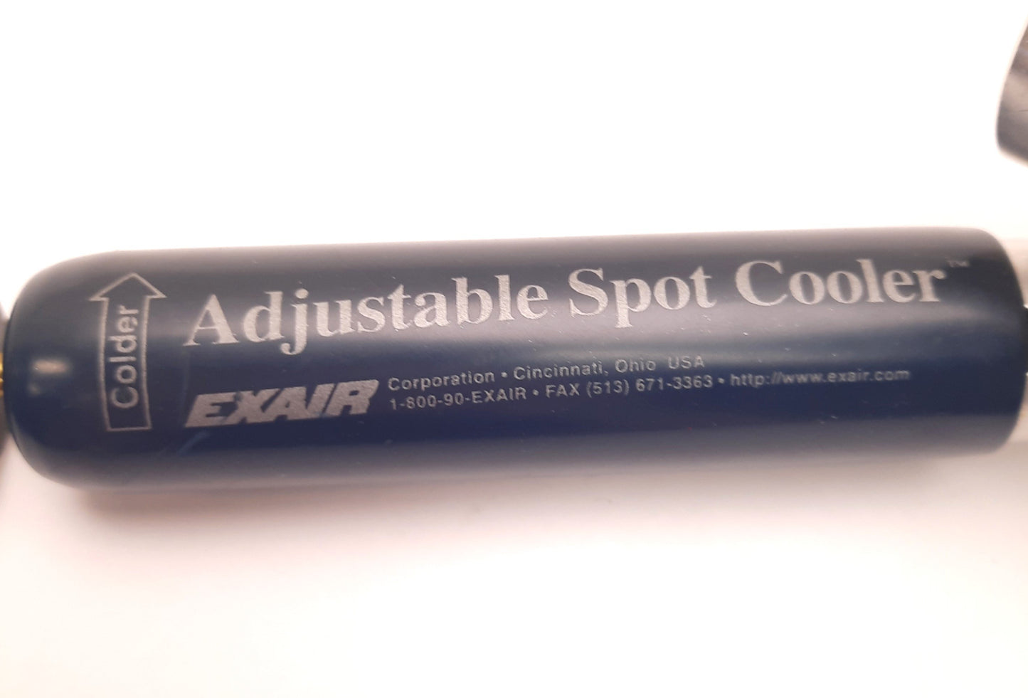 Used Exair 3925 Adjustable Spot Cooler 8 SCFM, 20 Deg F, 76 dBA @ 3 Feet, 1/4" NPT