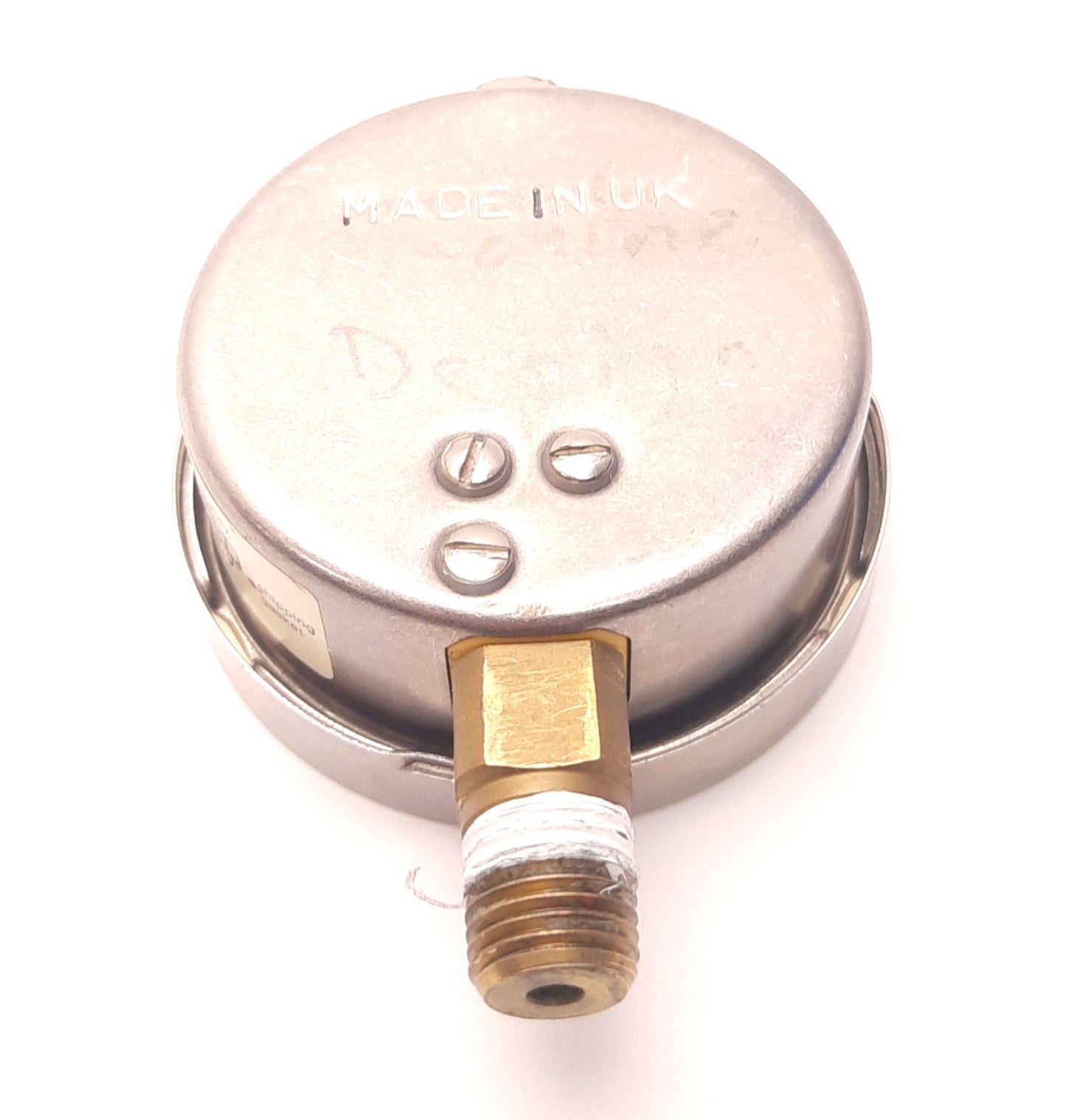 Used McDaniel Controls KIL Blow Out Safety Gauge 0-600 Psi 1/4" NPT, Dry, SS, 2.5"