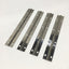 Used Lot of 4 Stainless Steel Continuous Piano Hinges, 7.5" Long, 1" Open Width, 270°