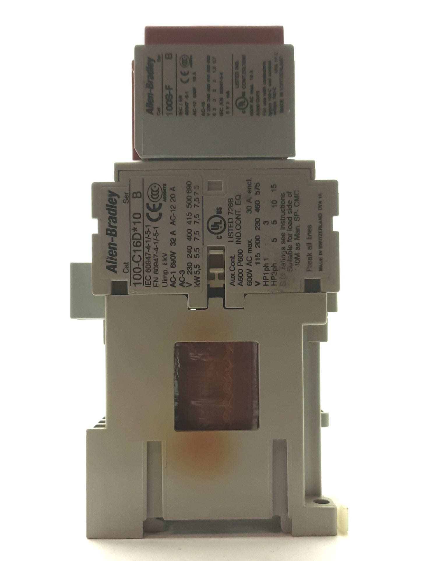 Used Allen Bradley 100S-C16DJ14BC Guardmaster Safety Contactor 600VAC 30A, 24VDC Coil