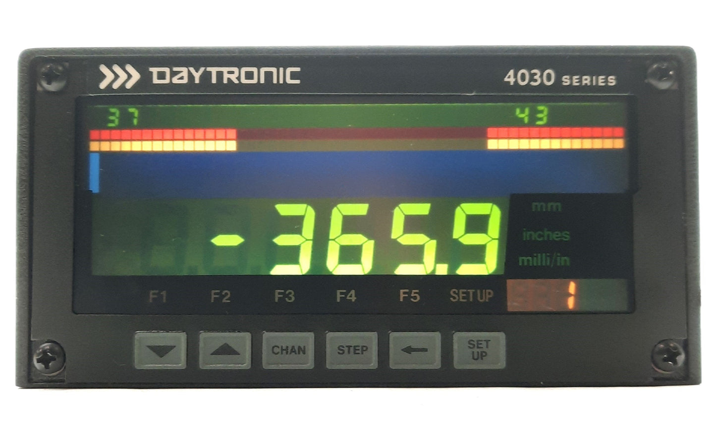 Used Daytronic 4030 Panel Meter User Display & Interface 1-Channel RS232 120/240VAC