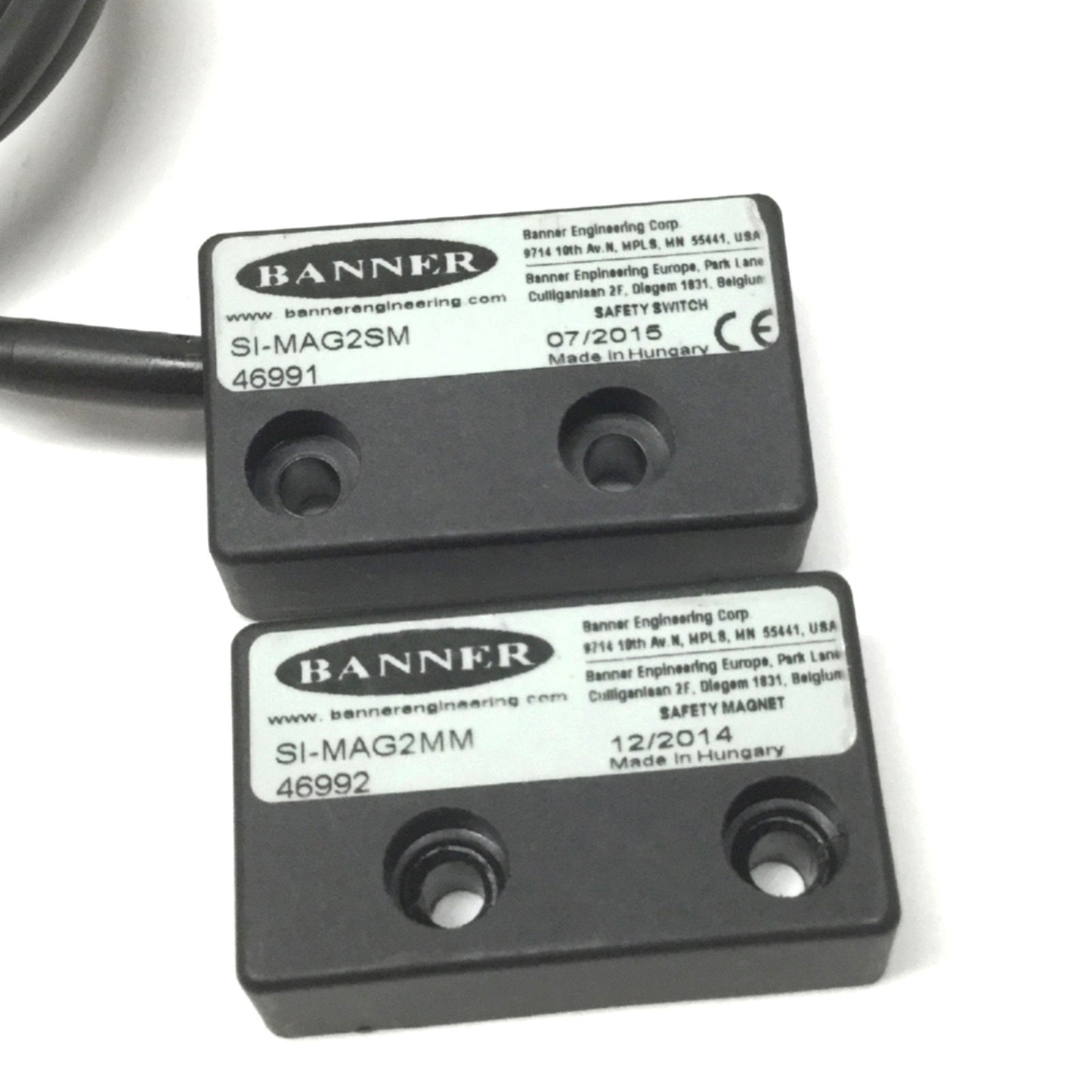 Used Banner SI-MAG2SM SI-MAG2MM Magnetic Safety Interlock Switch Sensor, 1NC-1NO