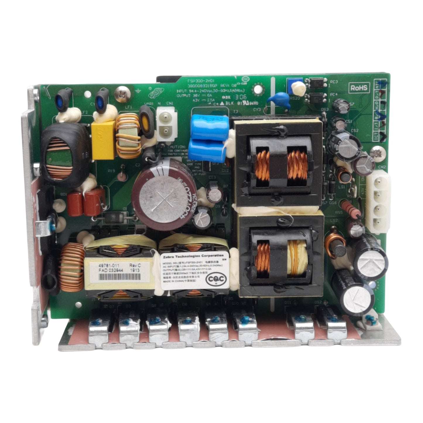 Used Zebra FSP300-2H01 Power Supply For XiIII+ Series, 94.4-240VAC In, 28/43VDC Out
