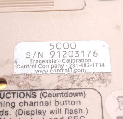 Used Control Company 5000 Traceable 3-Channel Timer/Stopwatch LCD Audio/Visual Alarm