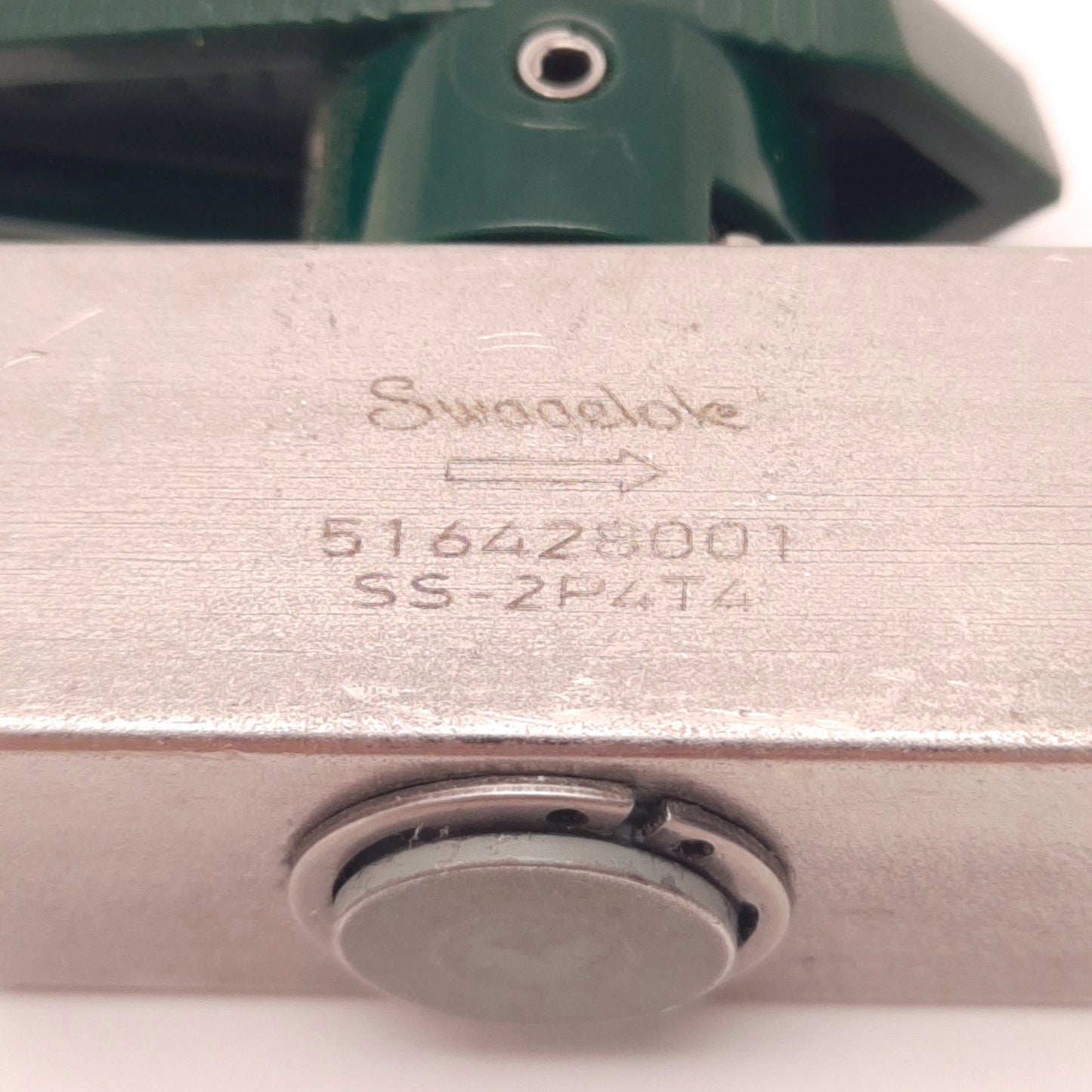 Used Swagelok SS-2P4T4 Instrument Plug Valve 1/8" NPT Stainless, 3000 Psig Max