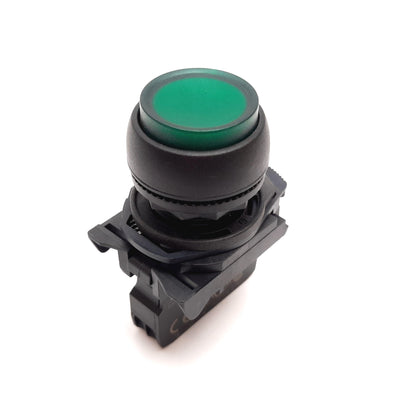 Used Allen Bradley 800F-Q3G Illuminated LED Green Pushbutton Switch, 24V AC/DC