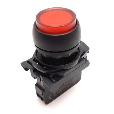 Used Allen Bradley 800F-Q3R Illuminated LED Red Pushbutton Switch, 24V AC/DC