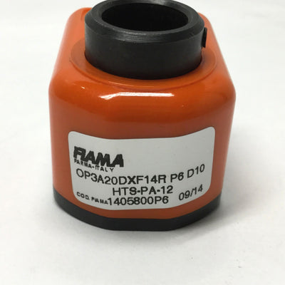 Used Fiama OP3A20DXF14R Rotary Position Indicator Clockwise 4-Digit Counter, Ø14mm
