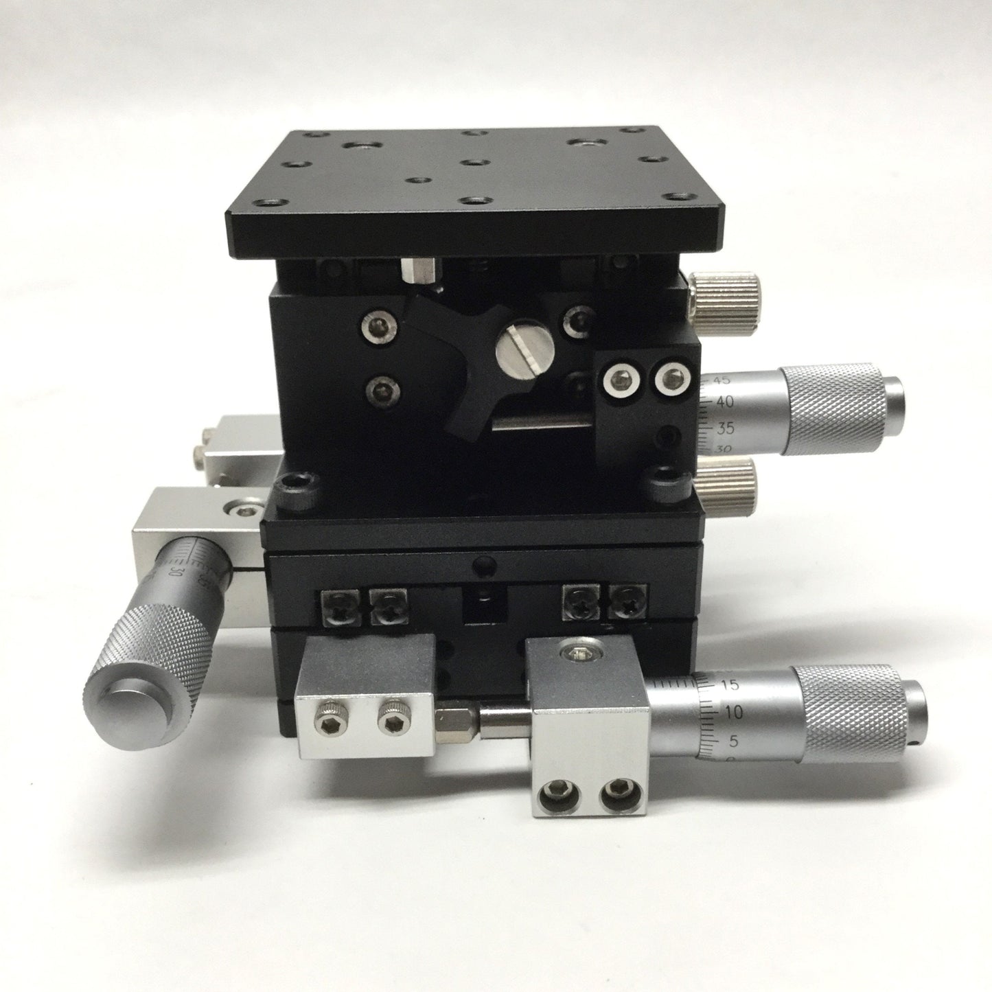 Used LD60-LM Manual 3-Axis XYZ Crossed Roller Trimming Stage, 60x60mm Platform